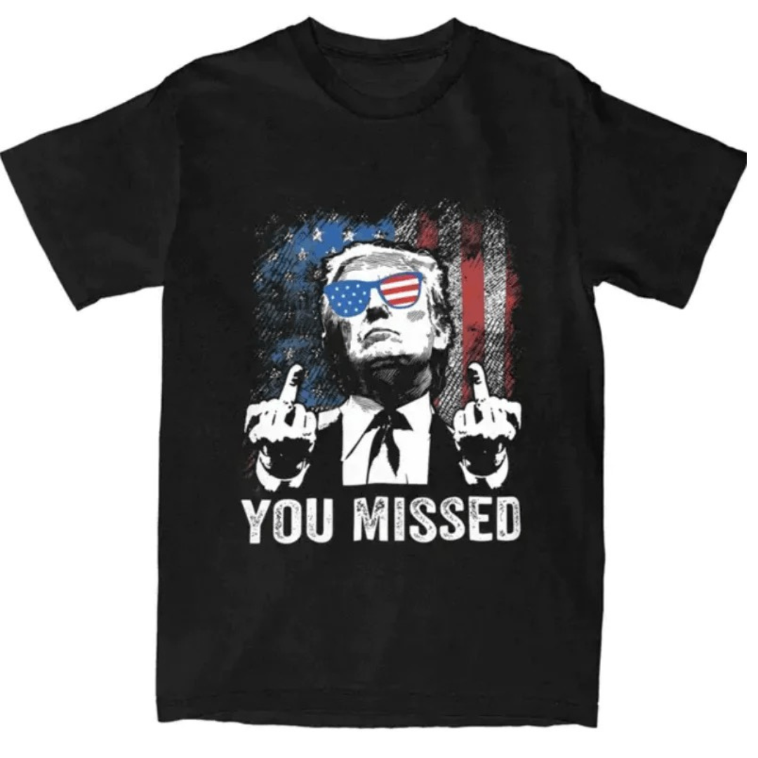 The Election Season’s Funniest Shirt: Trump’s “You Missed” 😎