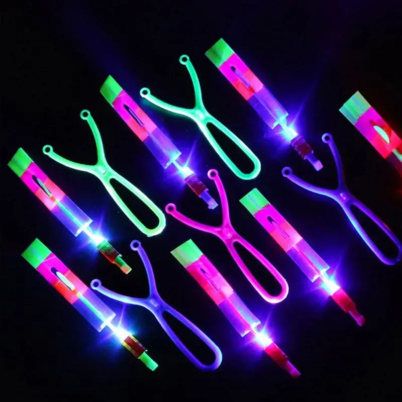 LED Light Arrow Rocket Helicopter Flying Toy