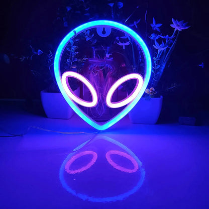 Neon Signs Alien Face Shaped LED Neon Light