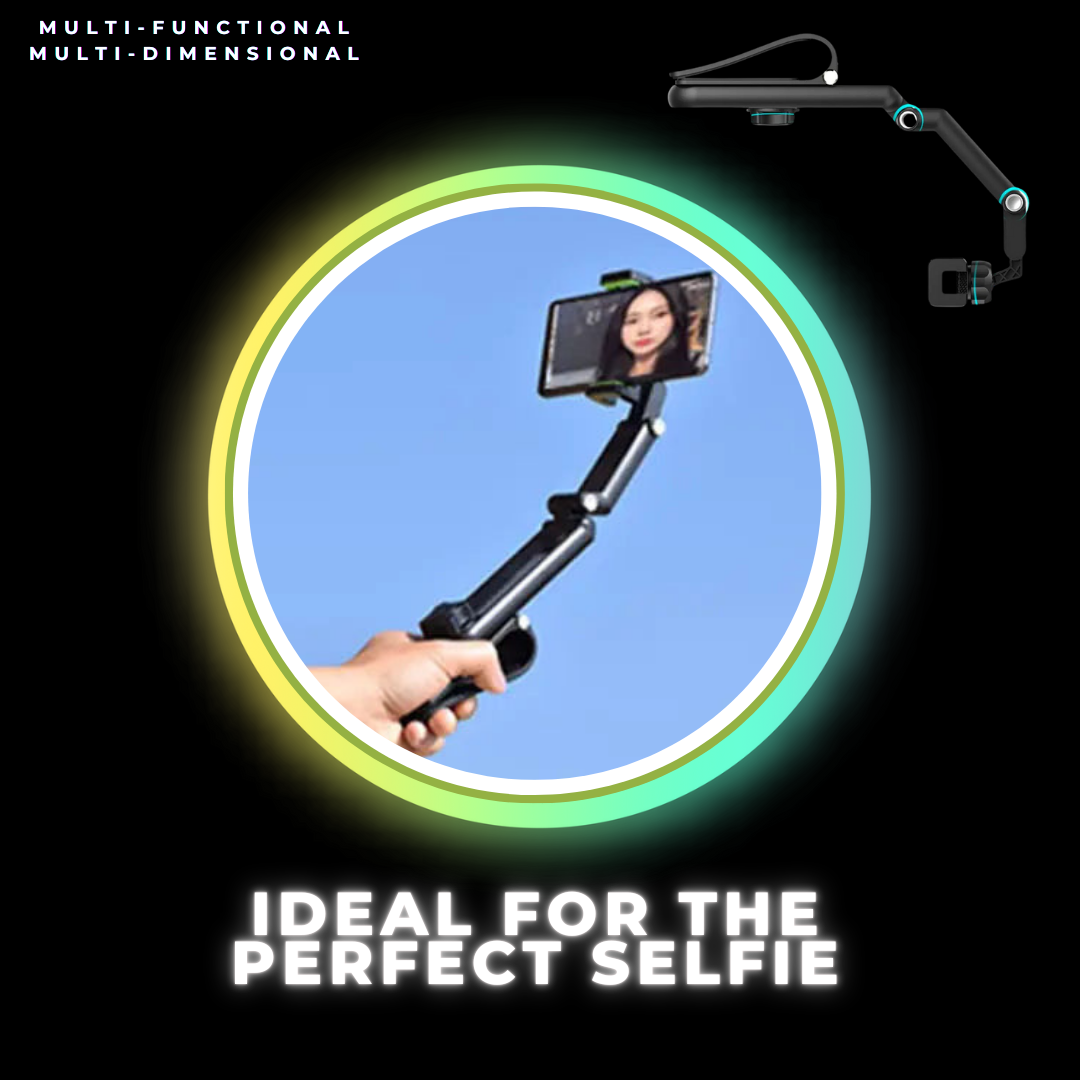 The Ultimate Phone Holder: Multi-Functional Car Mount/Selfie Stick/Content Creation/Vlogging/Travel