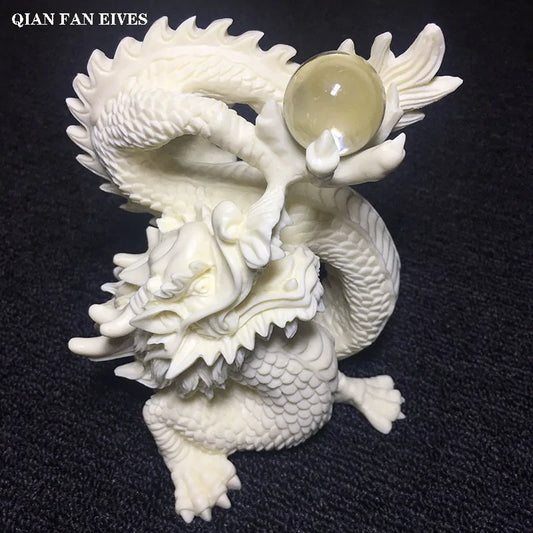 White Dragon Play Bead Statue