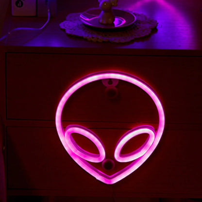 Neon Signs Alien Face Shaped LED Neon Light