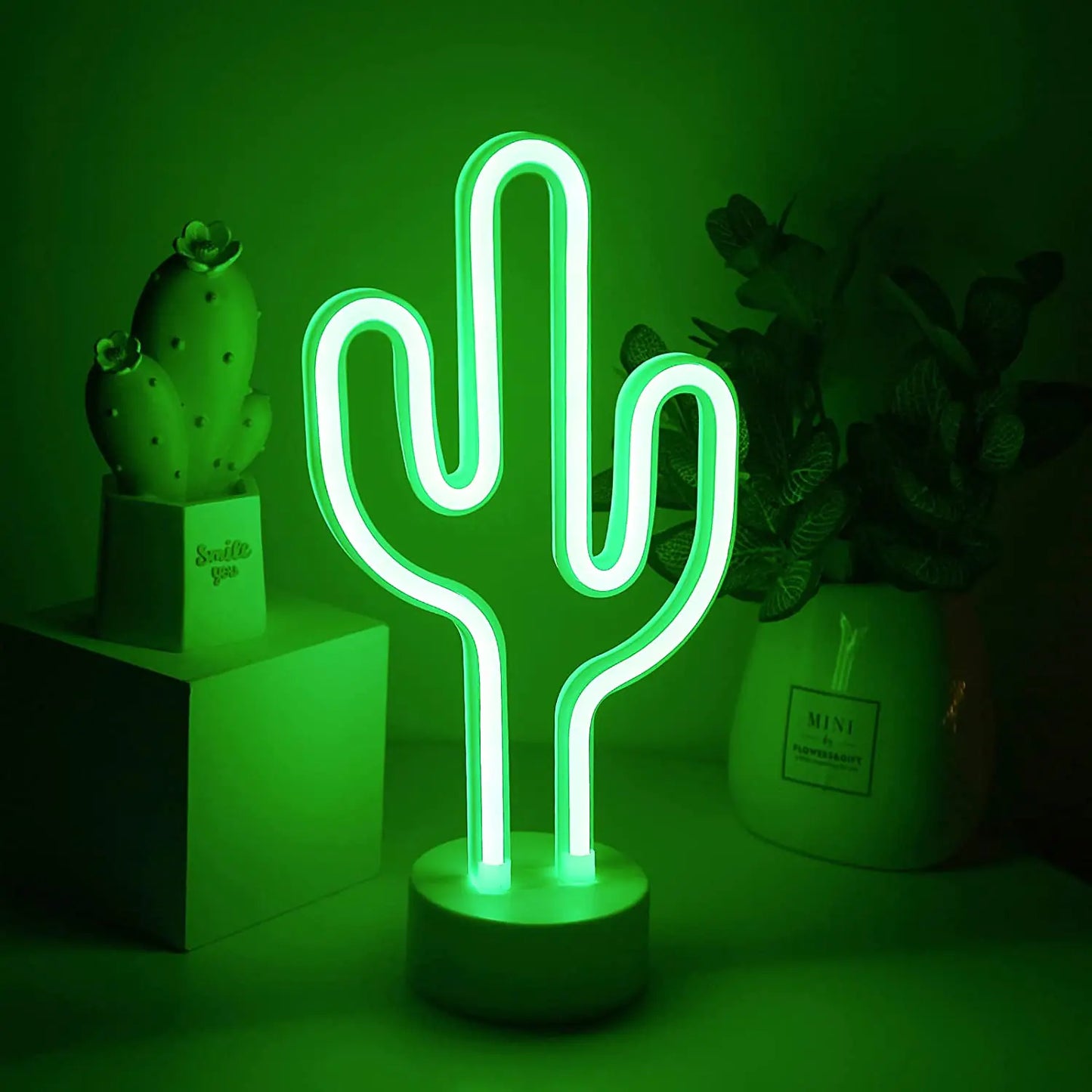 Cactus Neon Sign - USB or Battery Powered LED Light